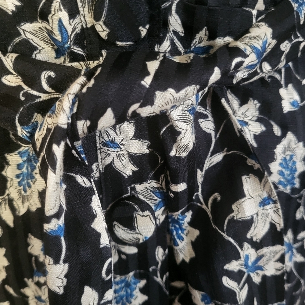 Veronica Beard Samy Silk Blend Button Front Self Tie Shirt Dress Floral … - Picture 10 of 16